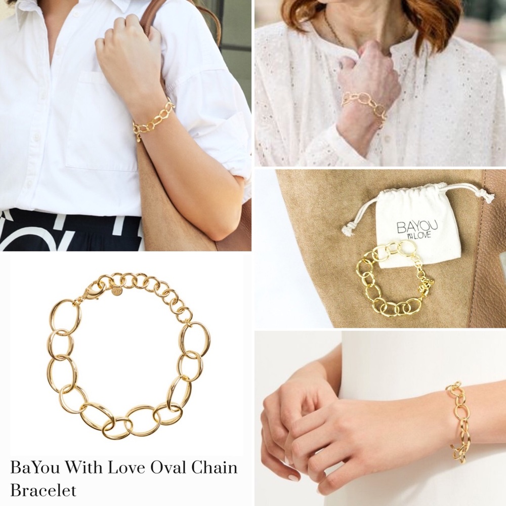 🆕 Oval Chain Bracelet Gold